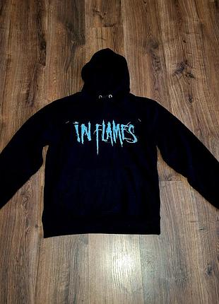 Мужская уникальная кофта худи heavy metal с большим лого на спине