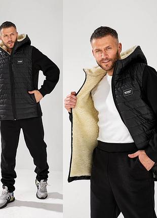 🔷костюм чоловічий🔷
5389
розміри: 48-50,52-54,56-58
маркування:1,2,3 
тканина: 3х нитка на флісі , стьобана плащівка на 150 синтепон, підклад - хутро