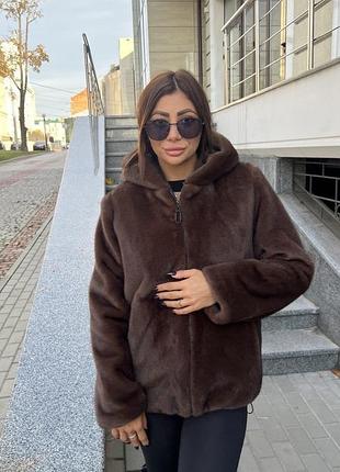 Эко шубка под нотку автоледи из искусственного меха размеры 44-56 разные цвета