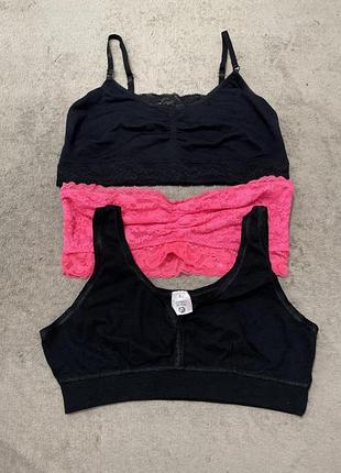 Бюстгалтер топ мереживний s-m, ціна за 3 шт