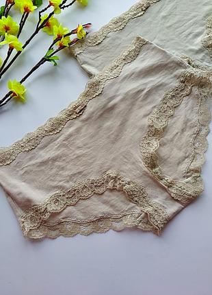 Котонові трусики з мереживом m&s, eur 38, uk 10