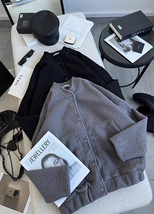 Женская куртка курточка бомбер букле барашек