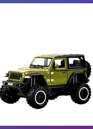 Детская машинка металлическая jeep wrangler rubicon 2401c-1 инерционная свет звук