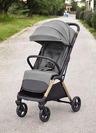 Дитяча прогулянкова коляска — книжка з регульованою спинкою carrello cross crl-5523 світло-сірий