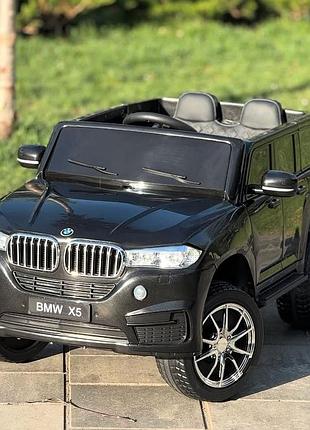 Дитячий електромобіль на акумуляторі bmw x5 m 6139 з пультом радіокерування для дітей 3-8 років чорний