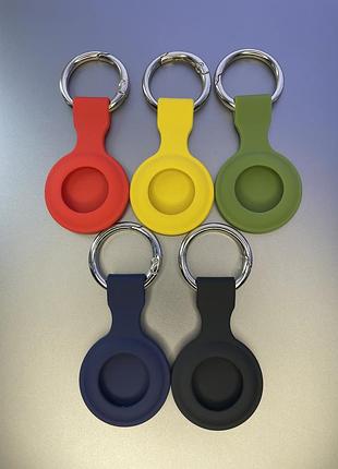 Смліконовий чохол захисний брелок на airtag метка для gps трекер червоний синій чорний жовтий зелений