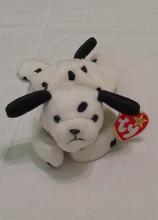 Игрушка мягкая плюшевая долматинец touch - винтажная ty the beanie babies collection 1996 г. - 22 смновая,