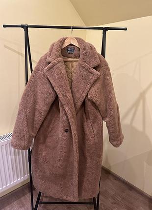 Шубка тедді коричнева