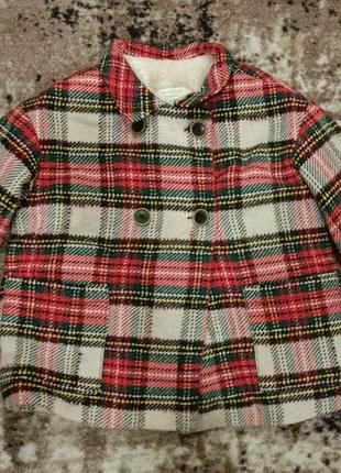 Пальто zara на мех рост 98