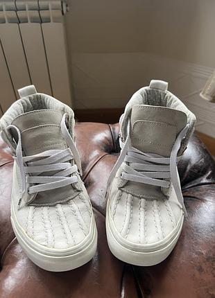 Високі кеди vans, жіночі, шкіра/замш, 35,5-36, 22см устілка