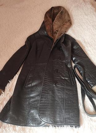 Женская дубленка, кожа