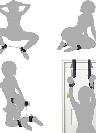 Бдсм-набір lockink yeahwow door swing & leg spreader bondage set 4