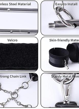 Бдсм-набір lockink yeahwow door swing & leg spreader bondage set 5