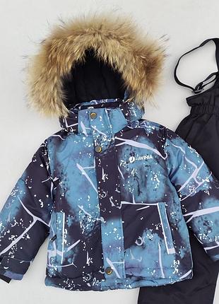 Детский зимний термо комбинезон для мальчиков на рост 92, 98, 104, 110, 116