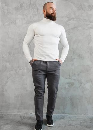 Комплект теплый мужской гольф и зауженные брюки