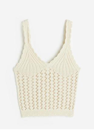 Майка топ вʼязаний на бретелях