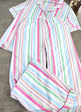 Якісна піжамка в кольорові смужки nutmeg