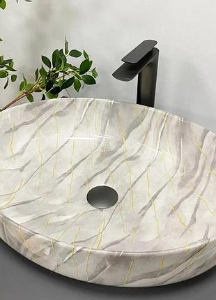 Умивальник (раковина) vbi udine stone glossy накладний