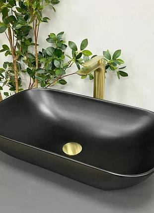 Умывальник (раковина) vbi avezzano black matt накладной