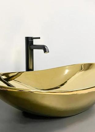 Умывальник (раковина) vbi turin gold glossy накладной