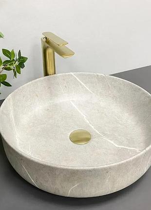 Умывальник vbi bari grey stone matt накладной