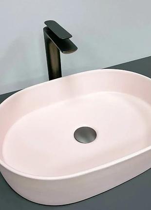 Умывальник vbi verona 50 pink matt накладной