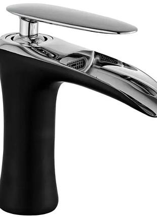 Смеситель для раковины (умивальника) mexen lyra black chrome низкий