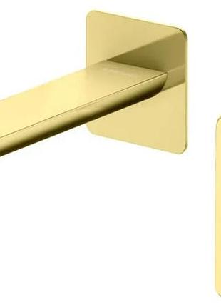Смеситель для раковины (умивальника) kohlman experience gold + box скрытого монтажа