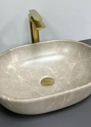 Умывальник vbi modena s beige stone matt накладной