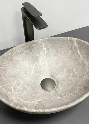 Умывальник vbi parma beige stone matt накладной