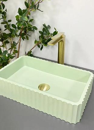 Умывальник vbi vlorentia light green matt накладной