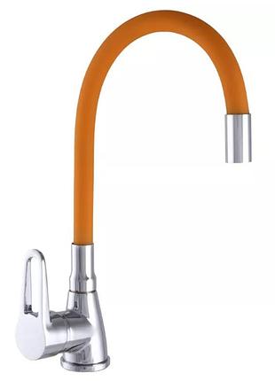 Смеситель для кухни wezer sop4-r045-orange с гибким изливом, оранжевый