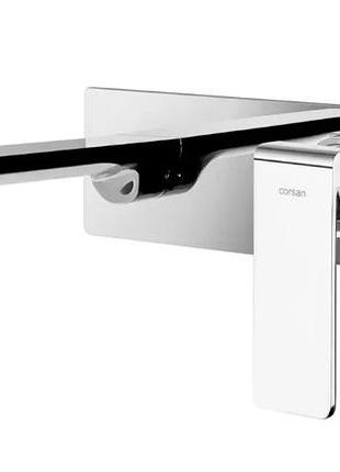 Змішувач для раковини (умивальника) corsan trino chrome + box прихованого монтажу