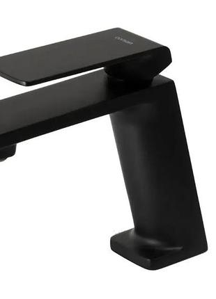 Смеситель для раковины (умивальника) corsan trino black matt черный