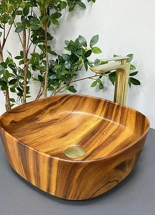 Умывальник vbi arezzo wood matt накладной