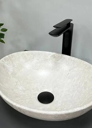Умывальник (раковина) vbi parma marble nature glossy накладной