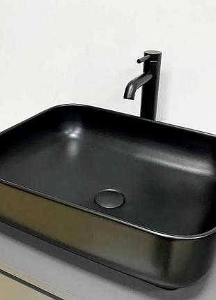 Умывальник vbi palermo black matt накладной