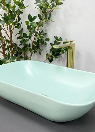 Умывальник vbi avezzano green matt накладной