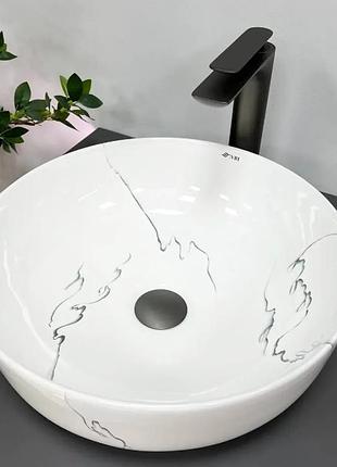 Умывальник (раковина) vbi bari s marmo glossy накладной