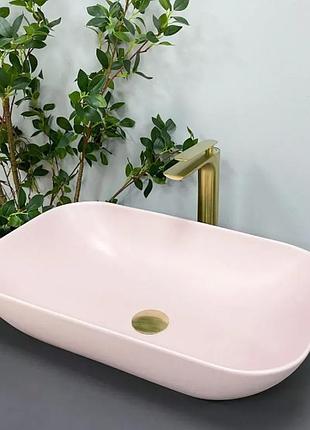 Умывальник vbi avezzano pink matt накладной