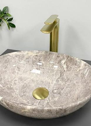 Умывальник (раковина) vbi parma grey stone glossy накладной