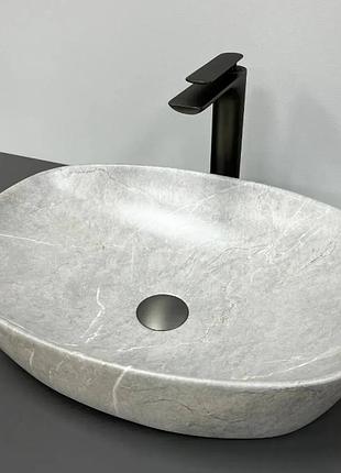 Умывальник vbi olbia grey stone matt накладной