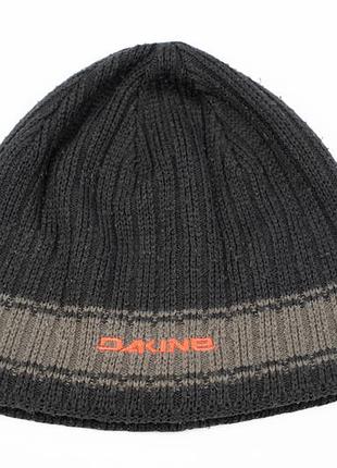 Шапка вязаная мужская dakine теплая зимняя демисезонная с теплой подкладкой черная докер бини