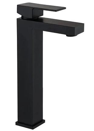 Смеситель для раковины (умивальника) mexen cube black черный высокий