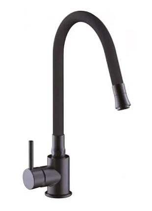 Смеситель для кухни frap f40994-6 с гибким изливом черный