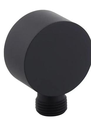 Шланговое подключение для душа perla 1/2 н-н круглое черный psa2351b
