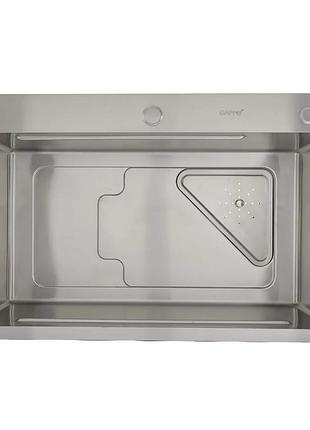 Кухонна мийка gappo gs7246 накладна 720x460 мм, нержавіюча сталь