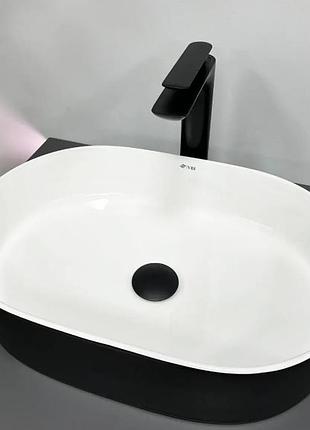 Умывальник (раковина) vbi verona 50 black white накладной