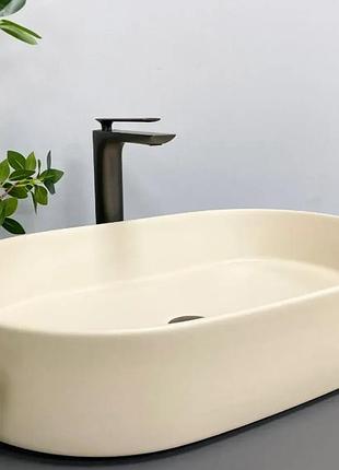 Умывальник vbi verona 70 beige matt накладной