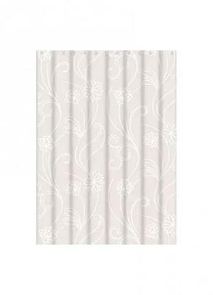 Шторка для ванної і душа frap f8805, поліетилен, 180 x180 см, білий/серий